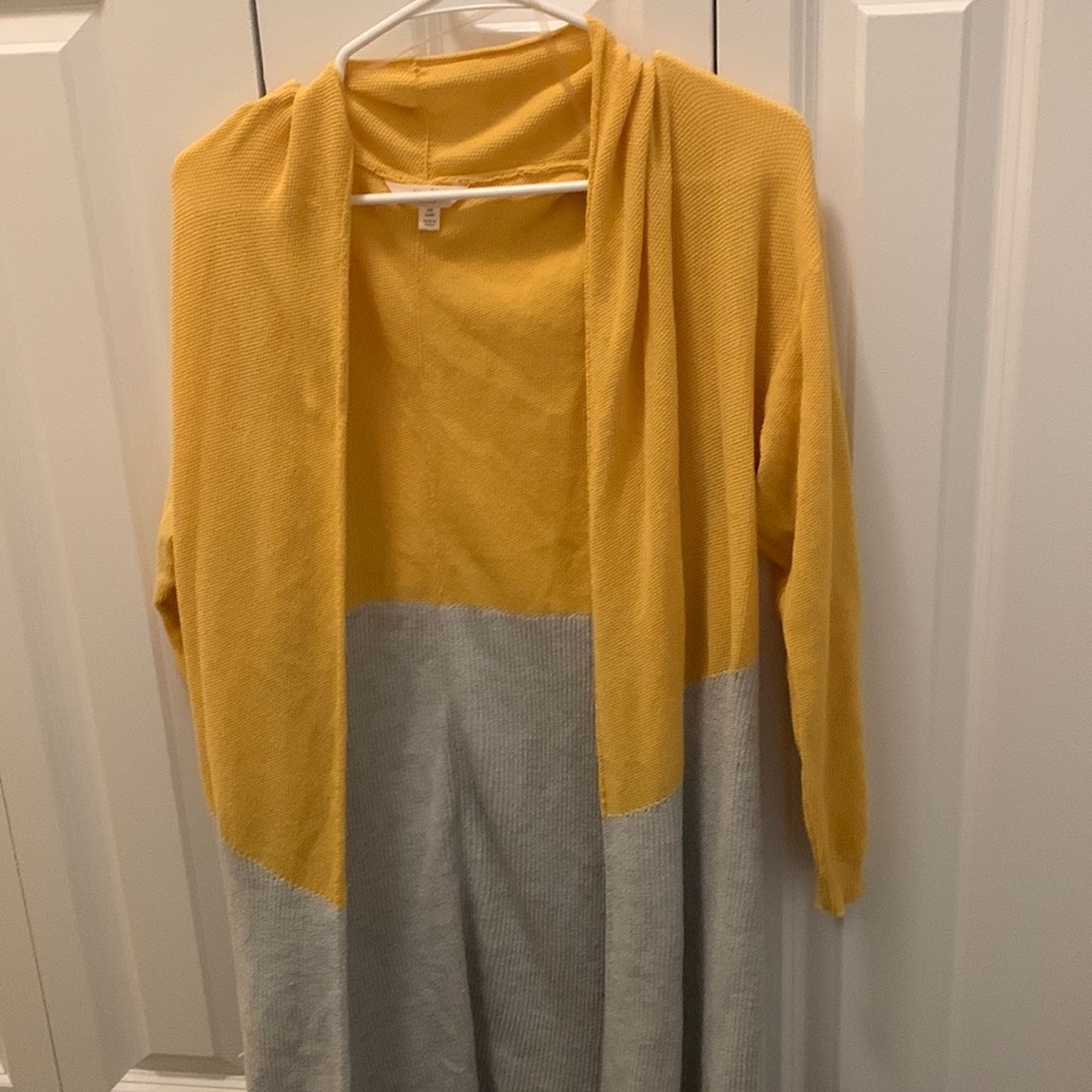 Long Yellow and Grey Cover Up